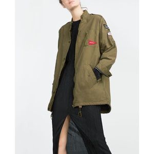 Zara Patch Parka Jacket